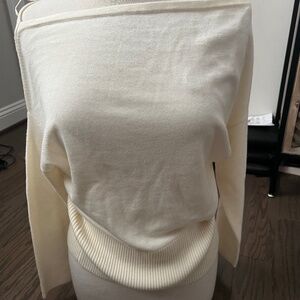 Brand new with tags Ramy Brook Chance off the shoulder ivory sweater size m